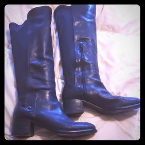 Nine West Black Leather Riding Boots - Size 9M